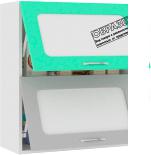 Шкаф навесной Кортекс-мебель Корнелия Мара ВШ60-2г2ст (красный/черный)