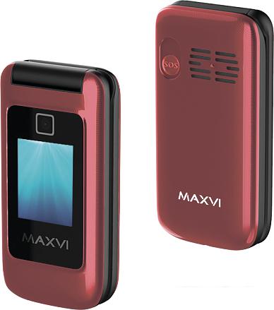 Кнопочный телефон Maxvi E8 (розовый)