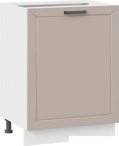 Шкаф напольный Трия Лорас 1Н6 с одной дверью (белый/холст латте)