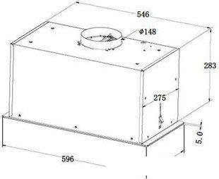 Кухонная вытяжка ZorG Neve 1260 60 S-GC (черный)