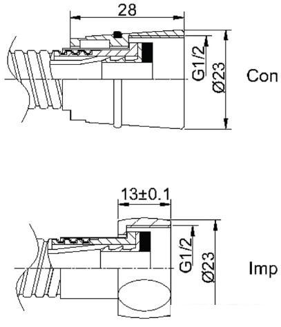 Душевой шланг Rubineta 600056