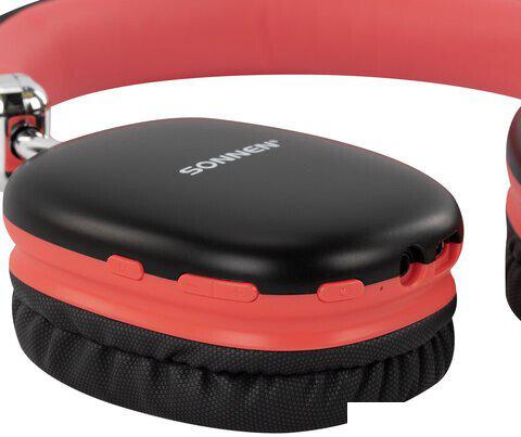 Наушники Sonnen HP-B12BR (черный/красный)