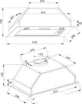 Кухонная вытяжка Hansa OMP6212SIH