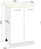 Шкаф напольный Кортекс-мебель Корнелия Лира НШ60р (черный/марсель)