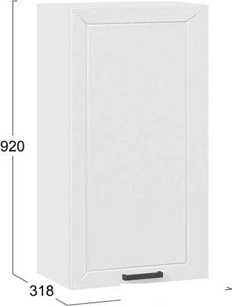 Шкаф навесной Трия Лорас 1ВВ5 с одной дверью (белый/холст белый)