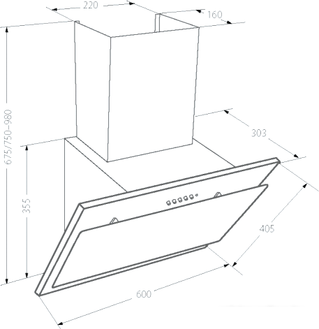 Кухонная вытяжка Akpo Juno 60 WK-4 (белый)