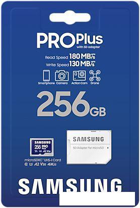 Карта памяти Samsung PRO Plus microSDXC 256GB MB-MD256SA/EU (с адаптером)