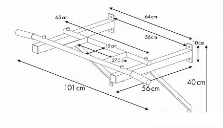 Турник Polini Kids Sport Pulse Standard (белый)