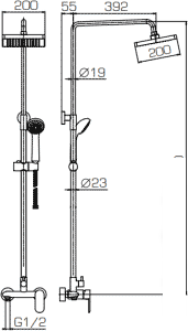 Душевая система Bravat Opal F9 F9125183CP-A