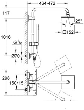 Душевая система Grohe Euphoria Cube (27932 000)
