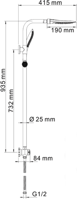 Душевая система Wasserkraft A045