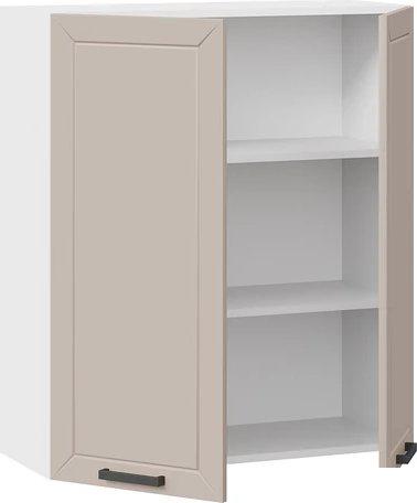 Шкаф навесной Трия Лорас 1ВВ8 с двумя дверями (белый/холст латте)