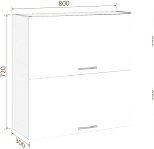 Шкаф навесной Кортекс-мебель Корнелия Лира ВШ80-2г (салатовый)