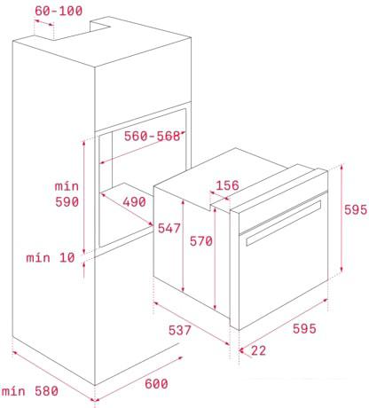 Электрический духовой шкаф TEKA HLB 8600 (черный)
