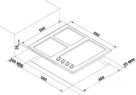 Варочная панель Korting HG630CTSB