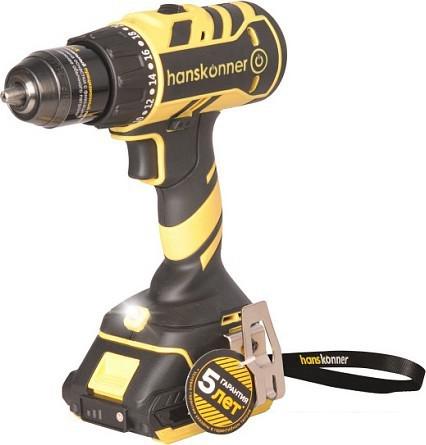 Дрель-шуруповерт Hanskonner HCD1865 (с 2-мя АКБ, кейс)