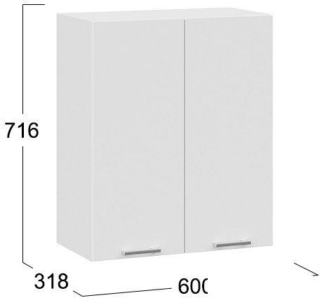 Шкаф навесной Трия Габриэлла 1В6 (белый/сноу)
