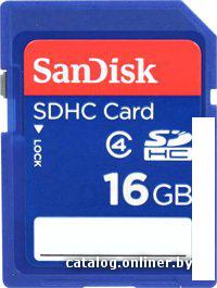 Карта памяти SanDisk SDHC (Class 4) 16GB (SDSDB-016G-B35)