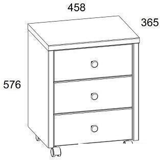 Тумба Anrex Diesel 3S/D2 Дуб Мадура/Энигма