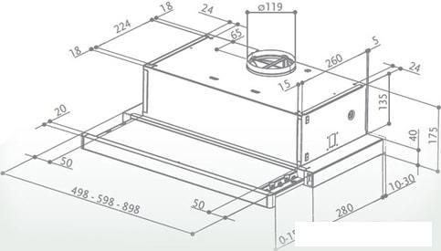 Кухонная вытяжка Faber Flox IX A50 315.0567.352