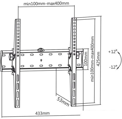Кронштейн Maclean MC-665 (черный)
