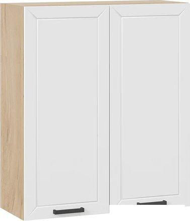 Шкаф навесной Трия Лорас 1ВВ8 с двумя дверями (дуб крафт золотой/холст белый)