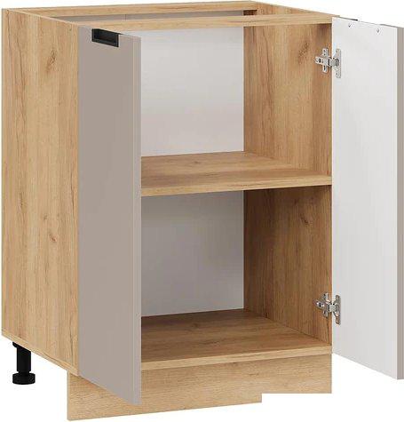 Шкаф напольный Трия Гренада 1Н6 (дуб крафт золотой/холст латте)