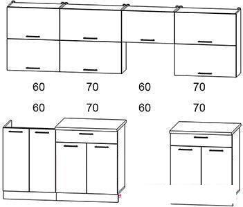 Кухня Интерлиния Мила Gloss 60-26 (белый/красный)