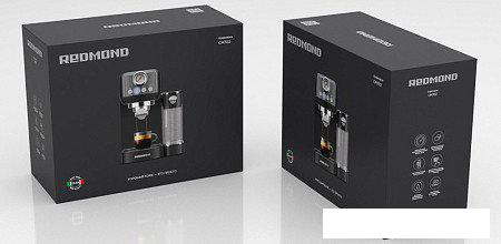 Рожковая кофеварка Redmond CM702 (черный/хром)