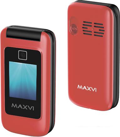 Кнопочный телефон Maxvi E8 (красный)
