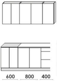 Готовая кухня Артём-Мебель Оля СН-114 без стекла ДСП 1.8м (дуб крафт табачный)