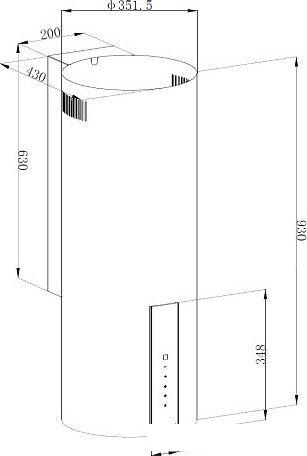 Кухонная вытяжка Korting KHC 35969 DW Cylinder