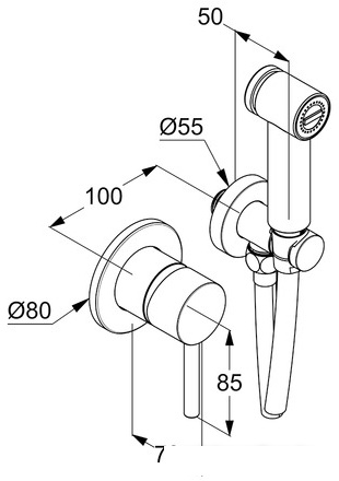 Гигиенический душ Kludi Bozz 389980576