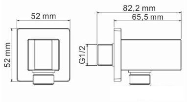 Держатель душевой лейки с подключением Wasserkraft A086