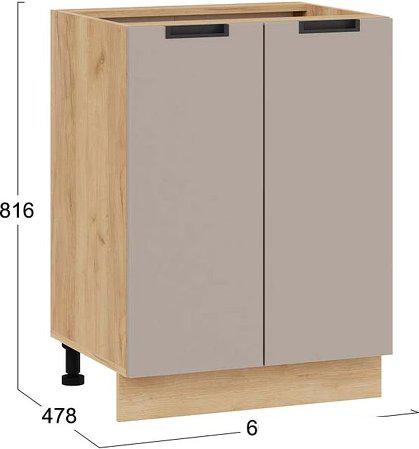 Шкаф напольный Трия Гренада 1Н6 (дуб крафт золотой/холст латте)