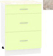Шкаф напольный Кортекс-мебель Корнелия Лира НШ60р3ш (салатовый/марсель) Шкаф напольный Кортекс-мебель Корнелия Лира НШ60р3ш (салатовый/марсель)