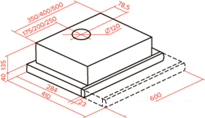 Кухонная вытяжка TEKA LS 60 Glass (белый) [40495441]