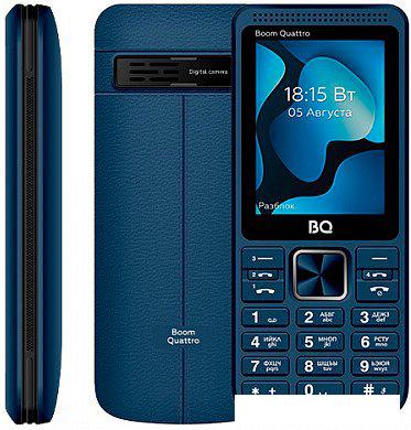 Кнопочный телефон BQ-Mobile BQ-2455 Boom Quattro (синий)