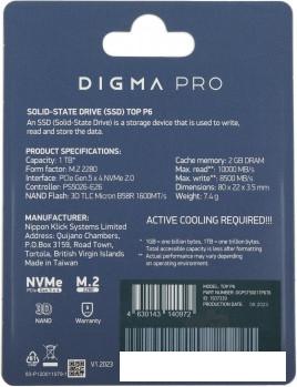 SSD Digma Pro Top P6 1TB DGPST5001TP6T6