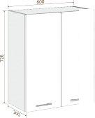 Шкаф навесной Кортекс-мебель Корнелия Лира ВШ60 (розовый)