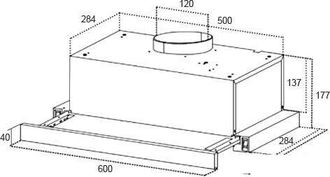 Кухонная вытяжка Germes Elva 60 (черный)