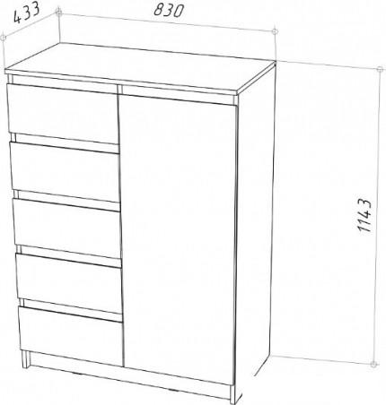 Комод НК-Мебель Stern Т-15 72678284 (дуб вотан)