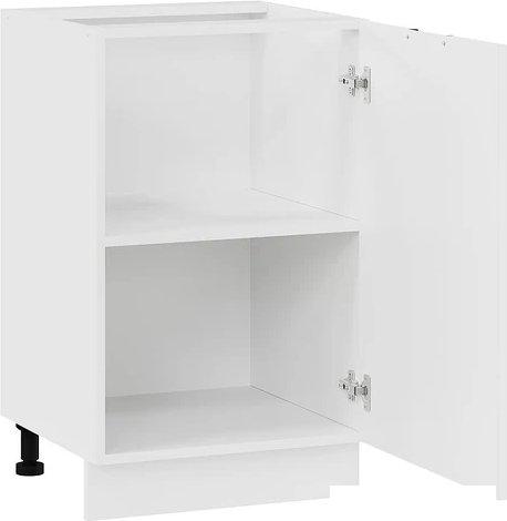 Шкаф напольный Трия Гренада с одной дверью 1Н5 (белый/холст белый)