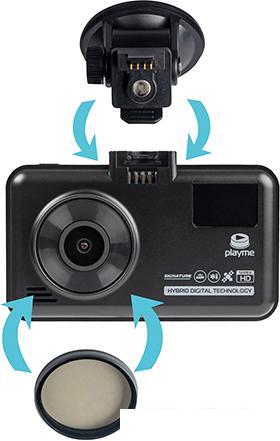 Видеорегистратор-радар детектор-GPS информатор (3в1) Playme Mark