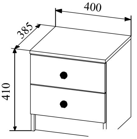 Тумба ДСВ Ki-Ki ТД 400.1 (белый)