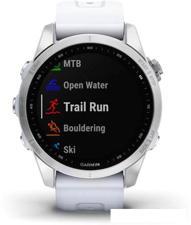 Умные часы Garmin Fenix 7S 42 мм (серебристый/белый)