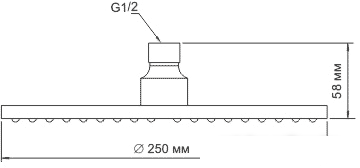 Верхний душ Wasserkraft A030