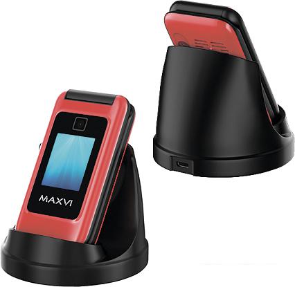 Кнопочный телефон Maxvi E8 (красный)