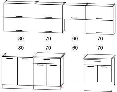 Готовая кухня Интерлиния Мила Gloss 60-28 (бордовый/черный)