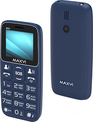 Кнопочный телефон Maxvi B110 (синий)